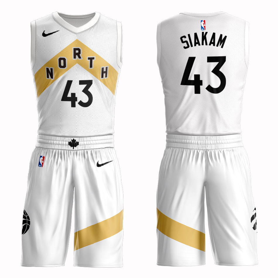 Customized 2019 Men Toronto Raptors #43 Siakam white NBA Nike jersey->toronto raptors->NBA Jersey